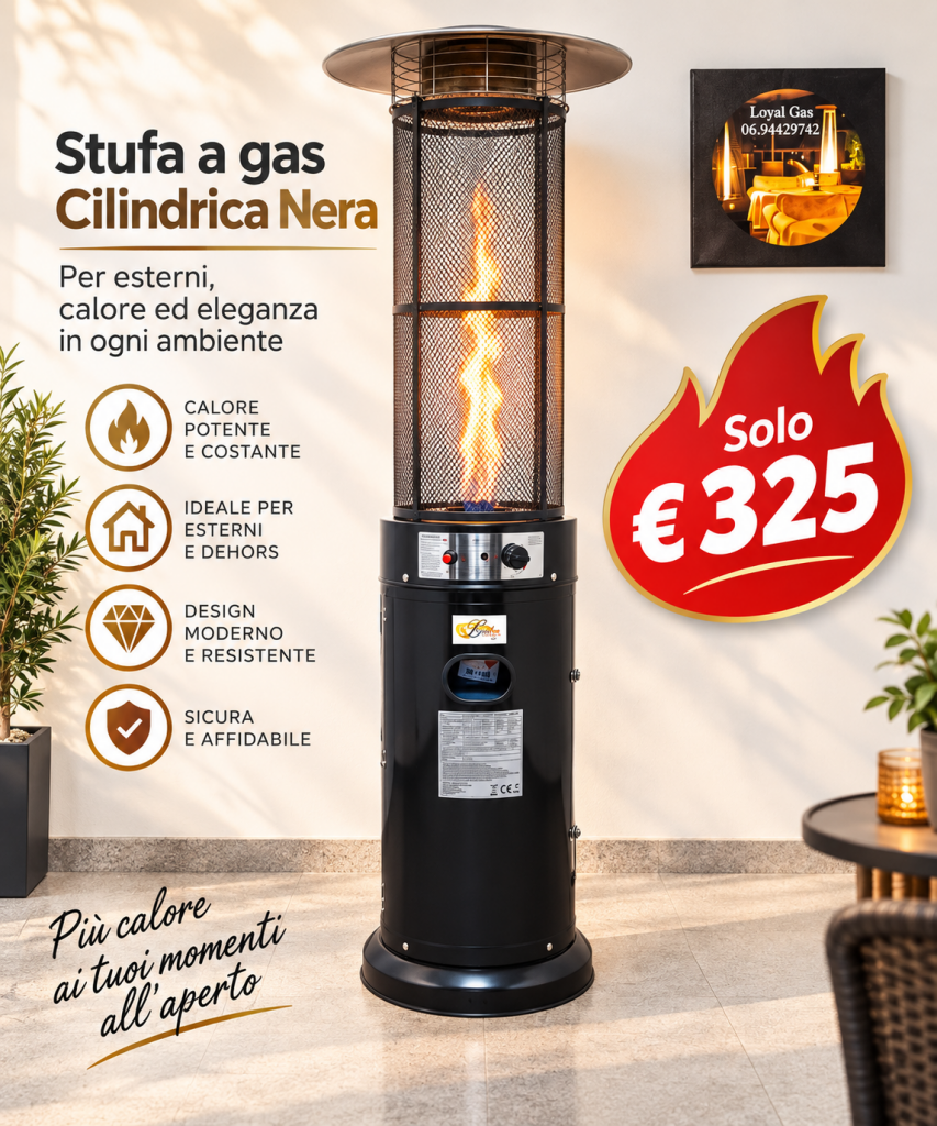 stufa gas piramide da esterno